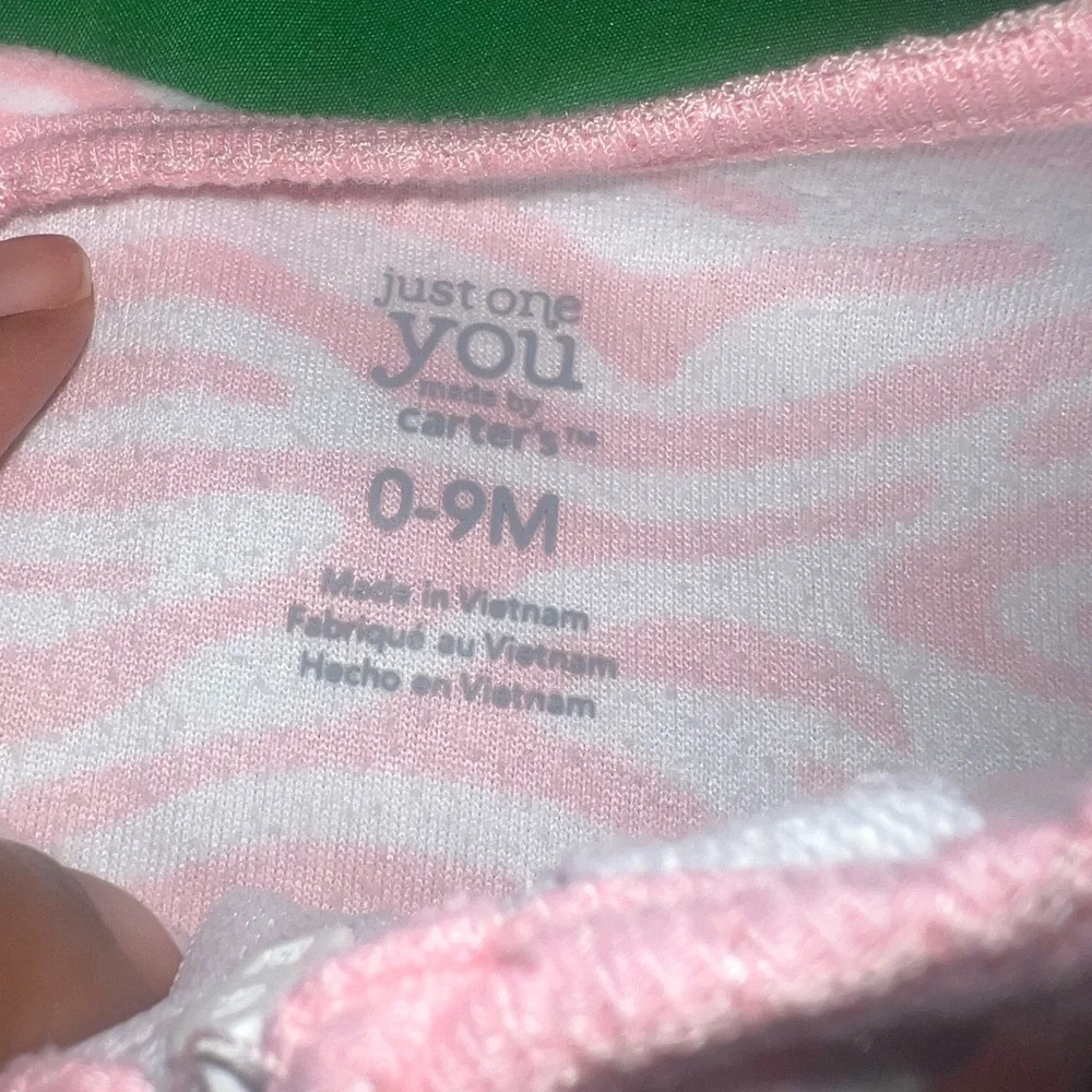 Carter's Pink and White Baby Sleep Sack size 0-9 Months
